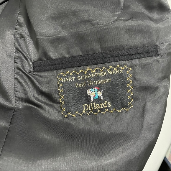 Hart Schaffner Marx Blazer Jacket 100% Cashmere Black Mens Coat 44 - Picture 7 of 13